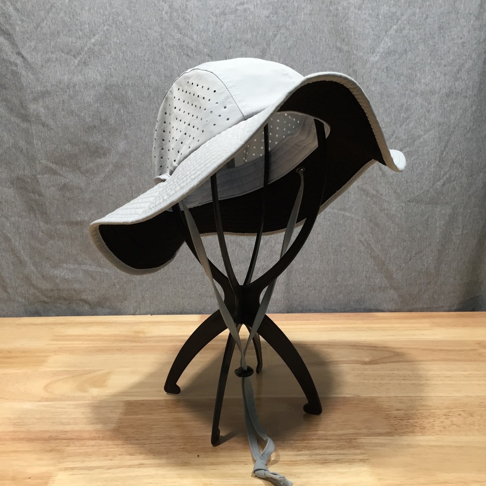 Duluth Trading Co Women Sun Hat Perforated Wide Brim Small Gray Excellent